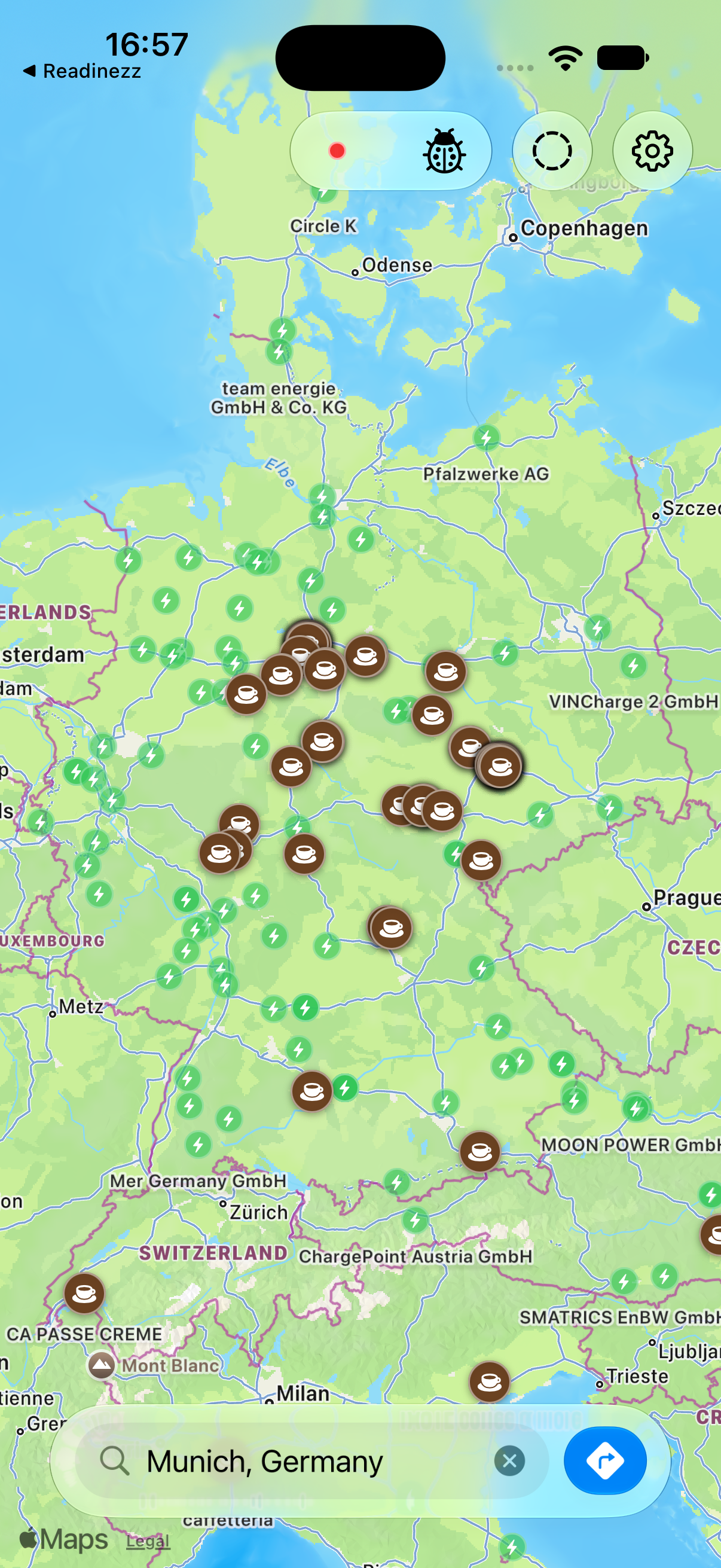 EV Charging Planner and Consumption App — application screenshot