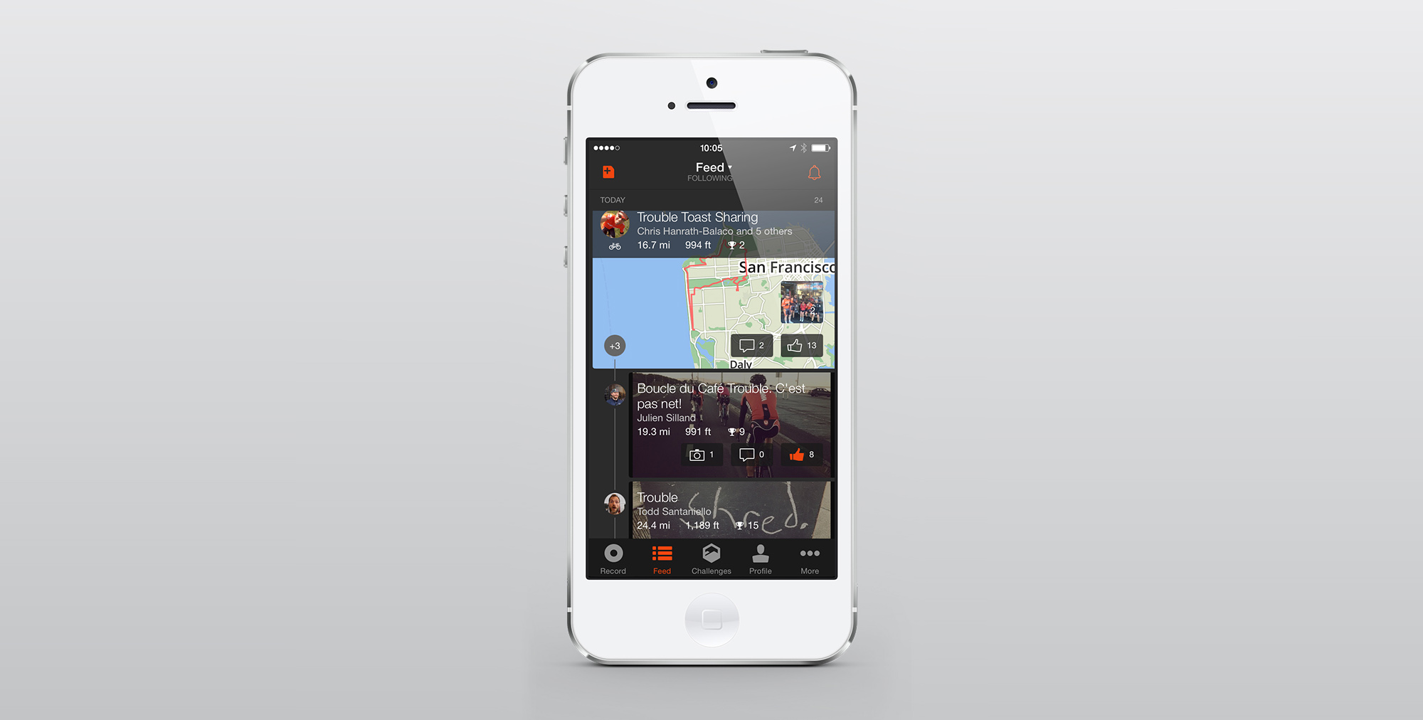 Strava Social Feed